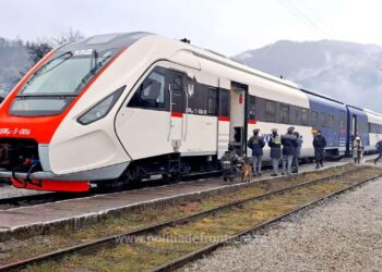 Traficul feroviar prin PTF Valea Vișeului, la frontiera cu Ucraina, a fost reluat