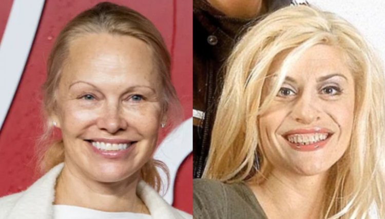 Stânga: superba Pamela Anderson la 56 de ani. Dreapta: la fel de superba Loredana Groza, dar la altă vârstă, înainte să se apuce vertiginos de yoga