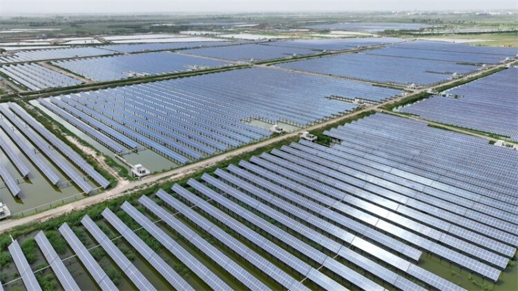 Sinergie spectaculoasă între panourile solare și iazurile din Ningxia, China