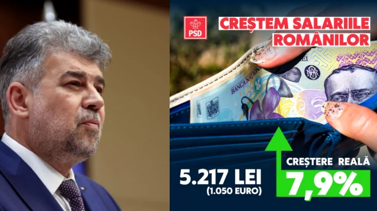 PSD a crescut salariul mediul net la peste 1.000 de euro