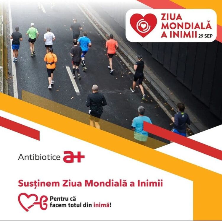 Antibiotice Iași susține Ziua Mondială a Inimii prin organizarea de evenimente dedicate sănătății cardiovasculare!