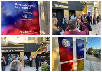 Claudiu Târziu (AUR) a deschis un cabinet de europarlamentar la Huși, în județul Vaslui