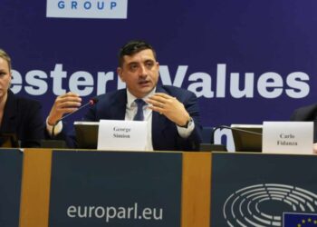 George Simion (AUR), la conferința MEGA: În România nu avem alegeri libere!