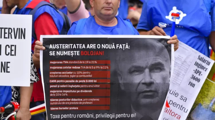 Financial Times: Măsurile de austeritate ar putea prăbuși guvernul României. AUR, pe primul loc cu 40%